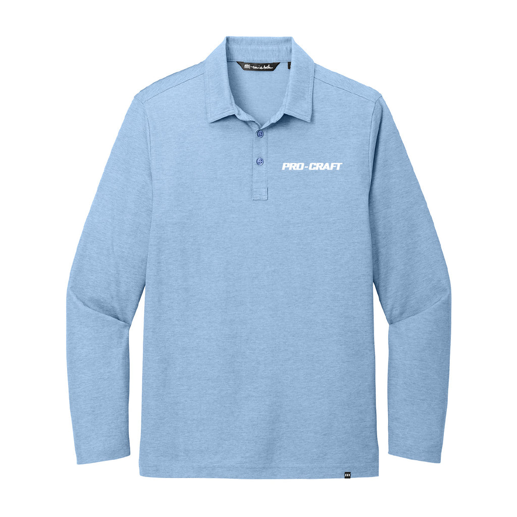Pro-Craft Travis Mathew Oceanside Heather Long Sleeve Polo - TM1MZ343