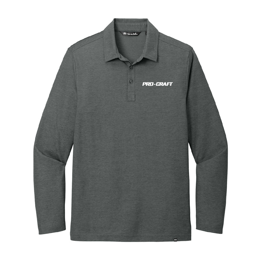 Pro-Craft Travis Mathew Oceanside Heather Long Sleeve Polo - TM1MZ343