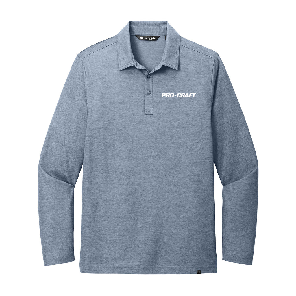 Pro-Craft Travis Mathew Oceanside Heather Long Sleeve Polo - TM1MZ343