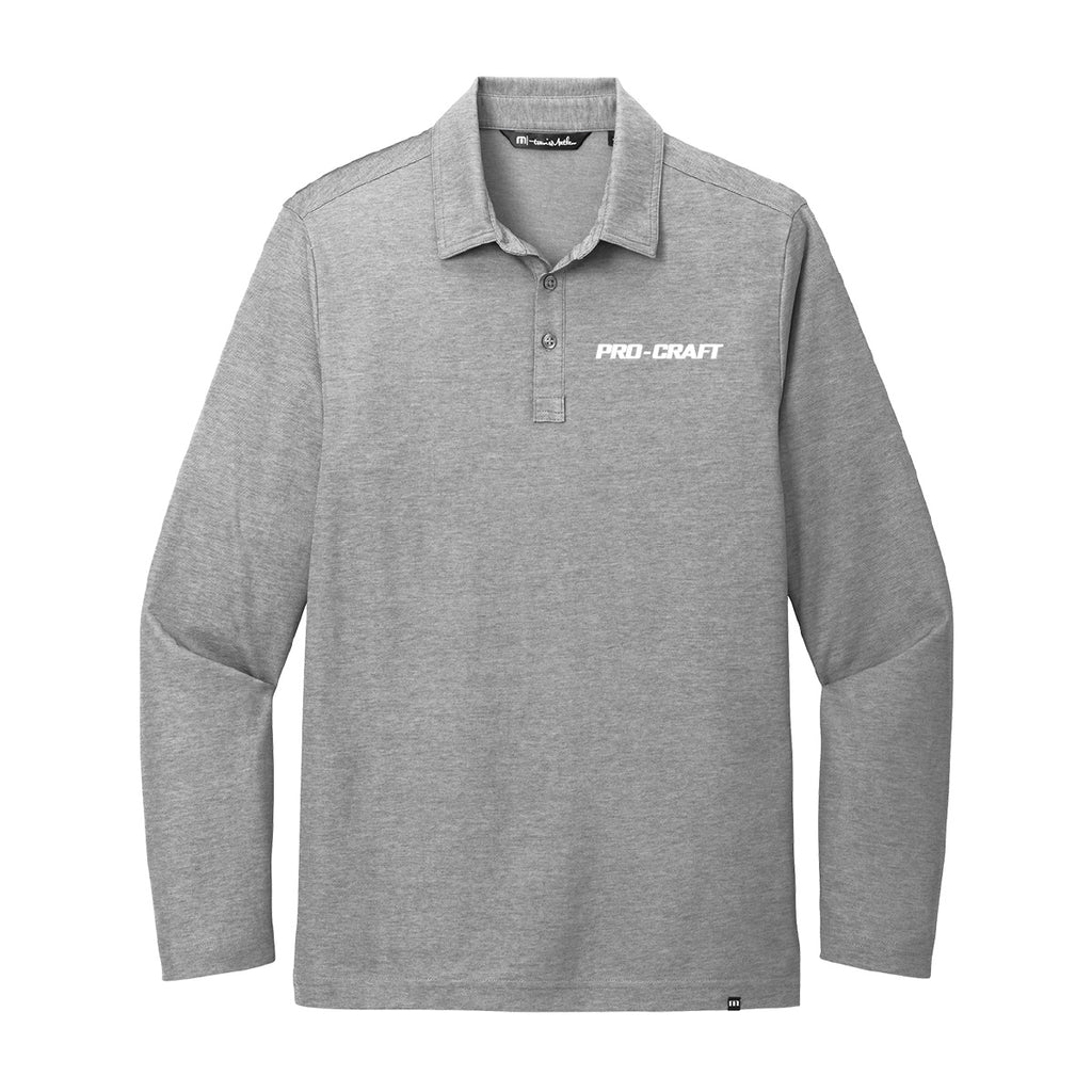 Pro-Craft Travis Mathew Oceanside Heather Long Sleeve Polo - TM1MZ343