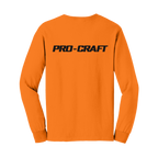 Pro-Craft Logo Safety Orange Long Sleeve T-Shirt