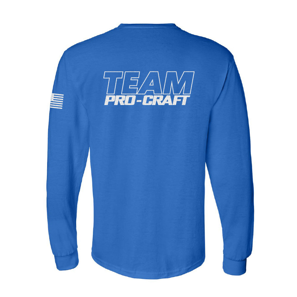 Team Pro-Craft Safety Blue Long Sleeve T-Shirt